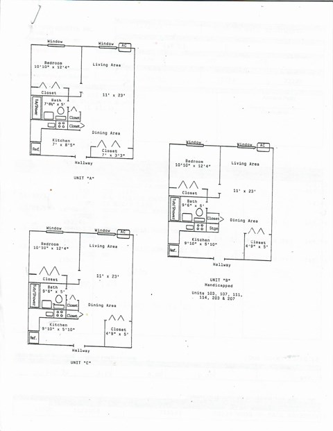Floor plan for 1 bed, 1 bath, 578 sqft